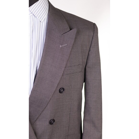 Stanley Blacker Wool Sport Coat Blazer Jacket 41R Brown Double Breasted - Picture 7 of 13